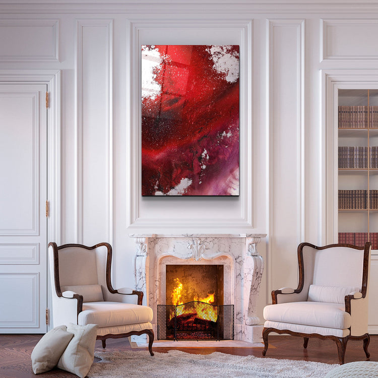 ・"Bird's Eye In Red"・Glass Wall Art | Artdesigna Glass Printing Wall Arts.