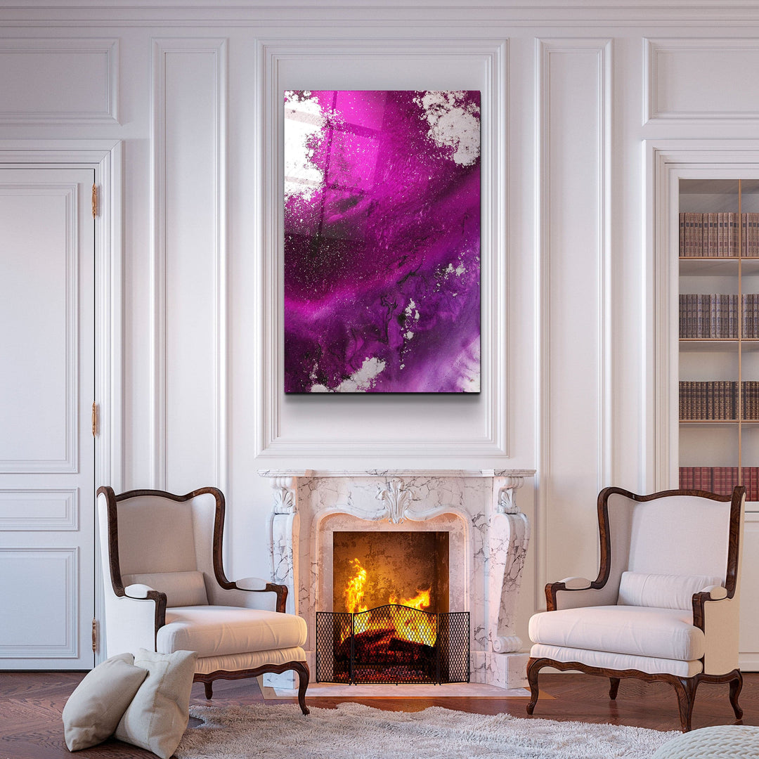 ・"Bird's Eye In Purple V3"・Glass Wall Art | Artdesigna Glass Printing Wall Arts.