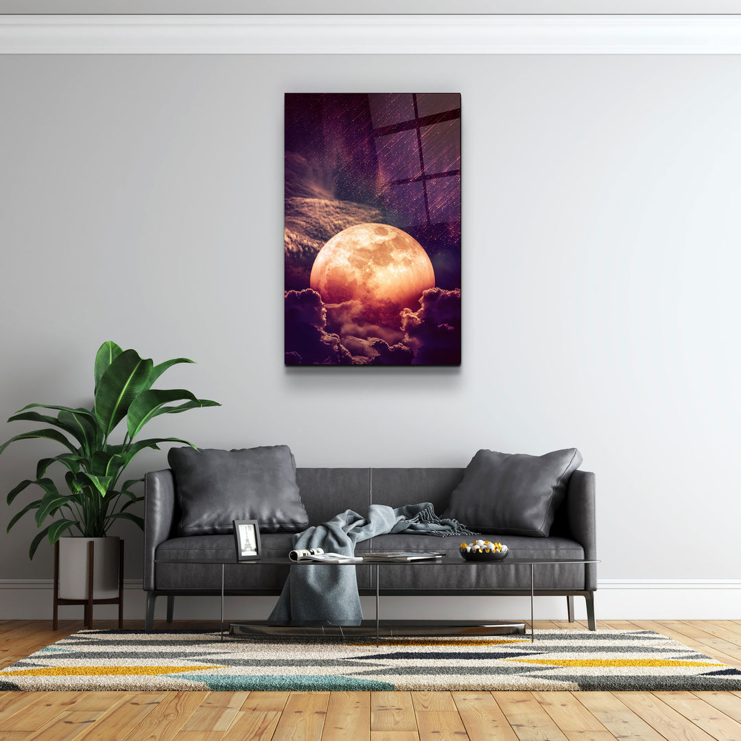 ・"Meteor Shower"・Glass Wall Art | Artdesigna Glass Printing Wall Arts.