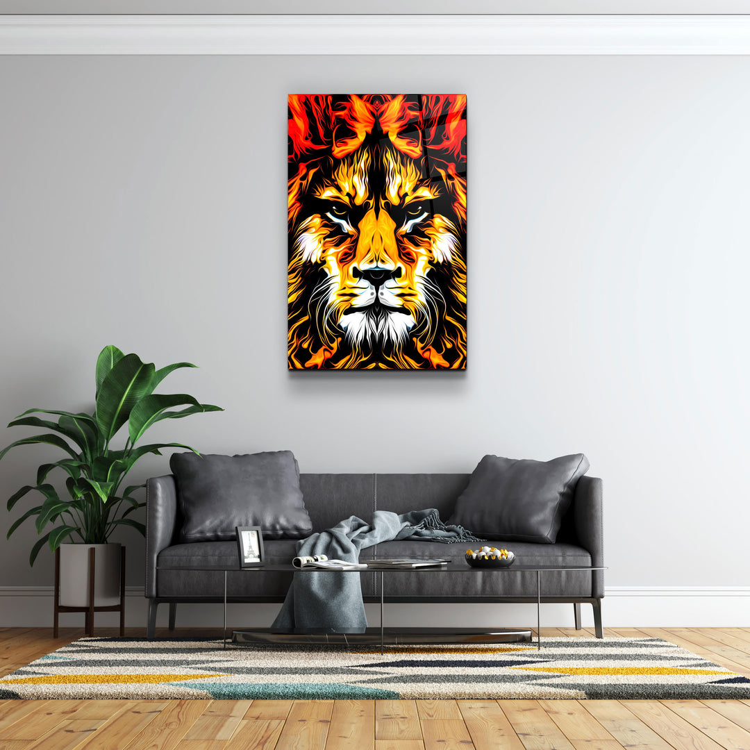 ・"The Big Cat"・Glass Wall Art | Artdesigna Glass Printing Wall Arts.