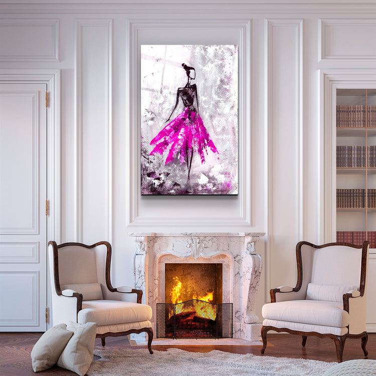 ・"Ballerina (Pink)"・Glass Wall Art | Artdesigna Glass Printing Wall Arts.