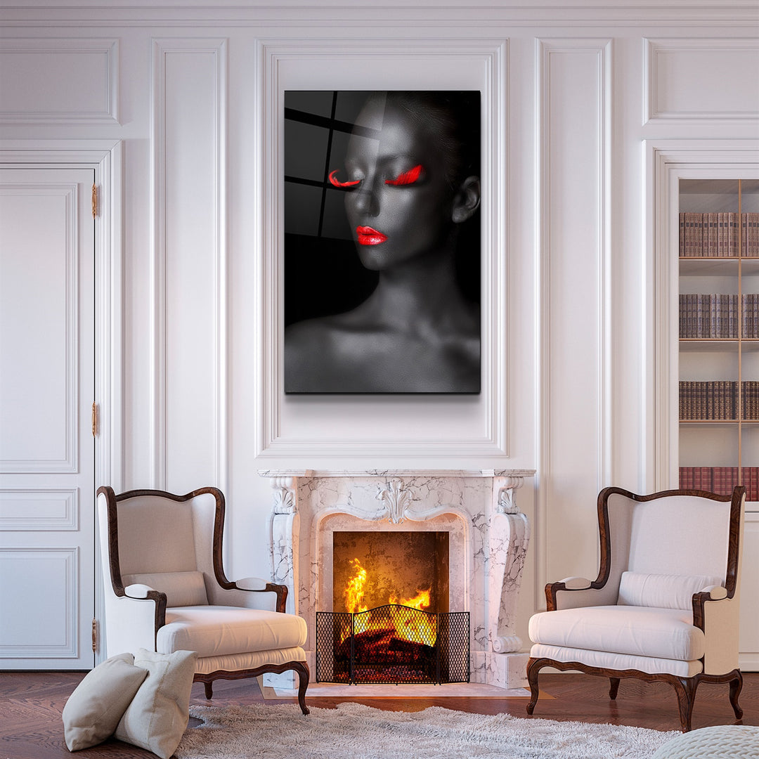 ・"Red Expressions"・Glass Wall Art | Artdesigna Glass Printing Wall Arts.