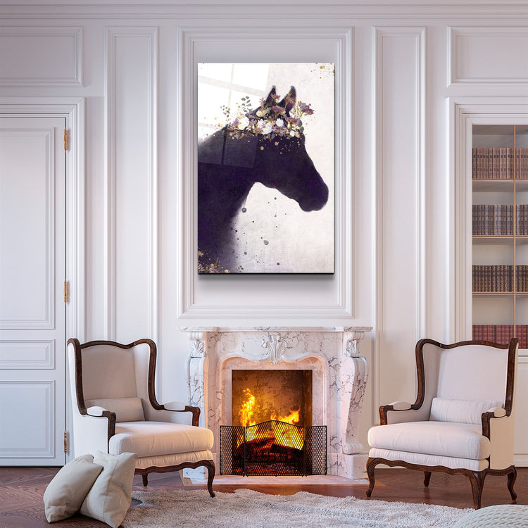 ・"Horse"・Glass Wall Art | Artdesigna Glass Printing Wall Arts.