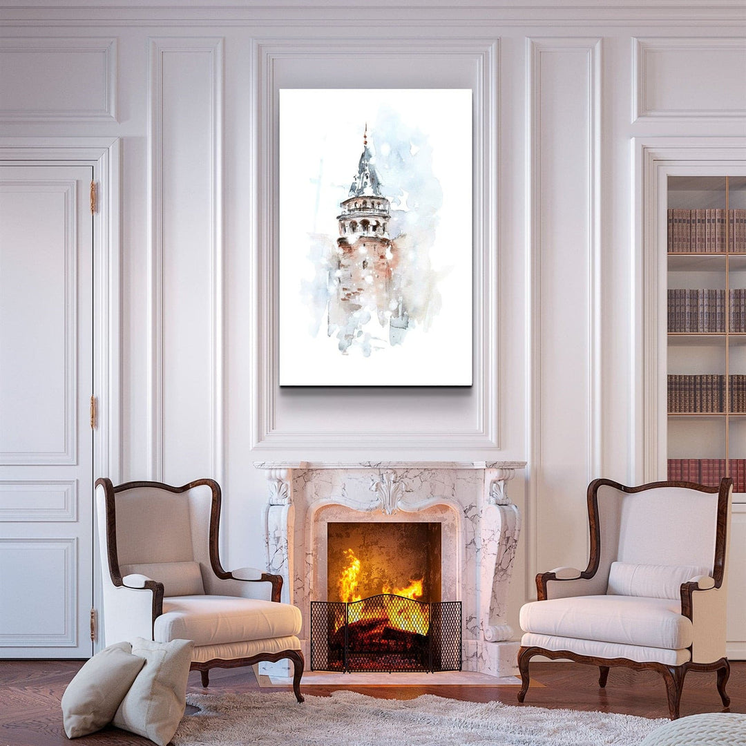 ・"Abstract Historical Building"・Glass Wall Art | Artdesigna Glass Printing Wall Arts.