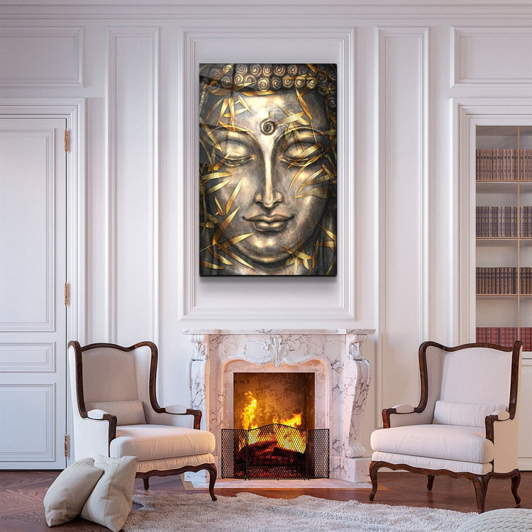 ・"Lord Buddha"・Glass Wall Art | Artdesigna Glass Printing Wall Arts.