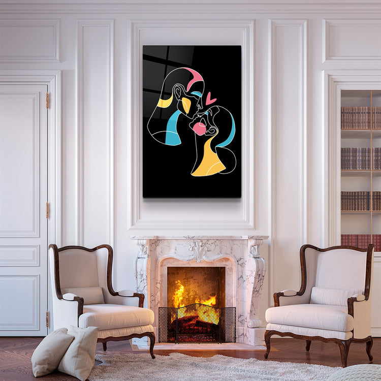 ・"Modern Line Abstract V6"・Glass Wall Art | Artdesigna Glass Printing Wall Arts.