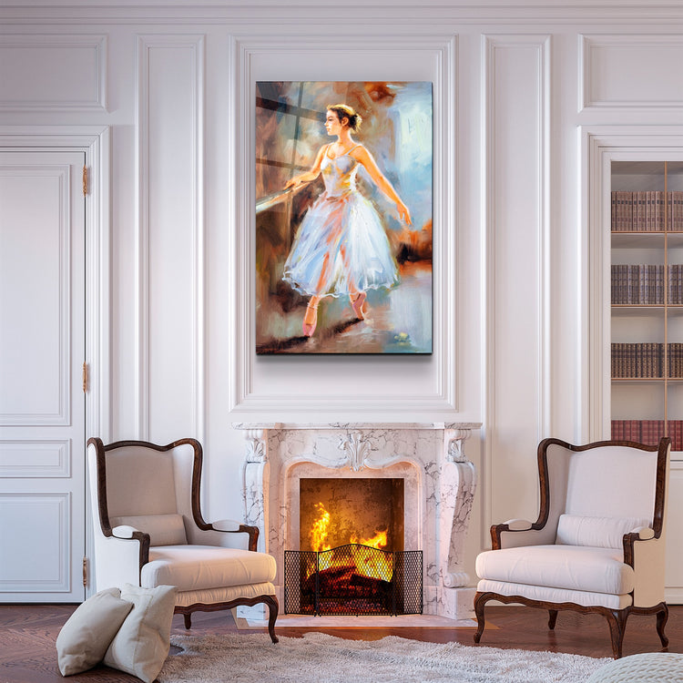 ・"Abstract Ballerina"・Glass Wall Art | Artdesigna Glass Printing Wall Arts.