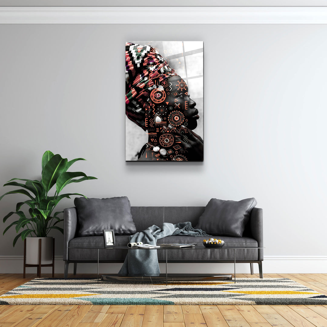 ・"African Queen"・Glass Wall Art | Artdesigna Glass Printing Wall Arts.