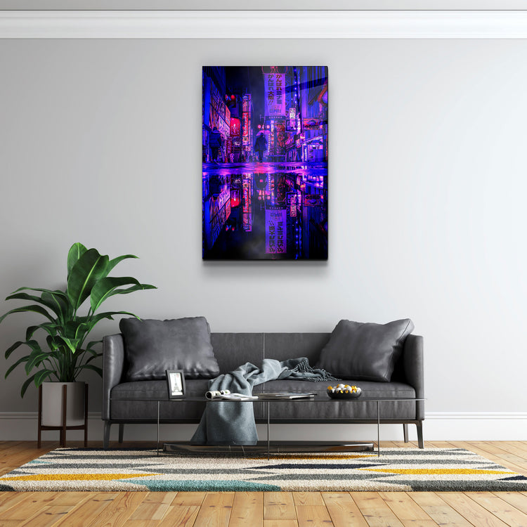 ・"A Night From Osaka"・Glass Wall Art | Artdesigna Glass Printing Wall Arts.