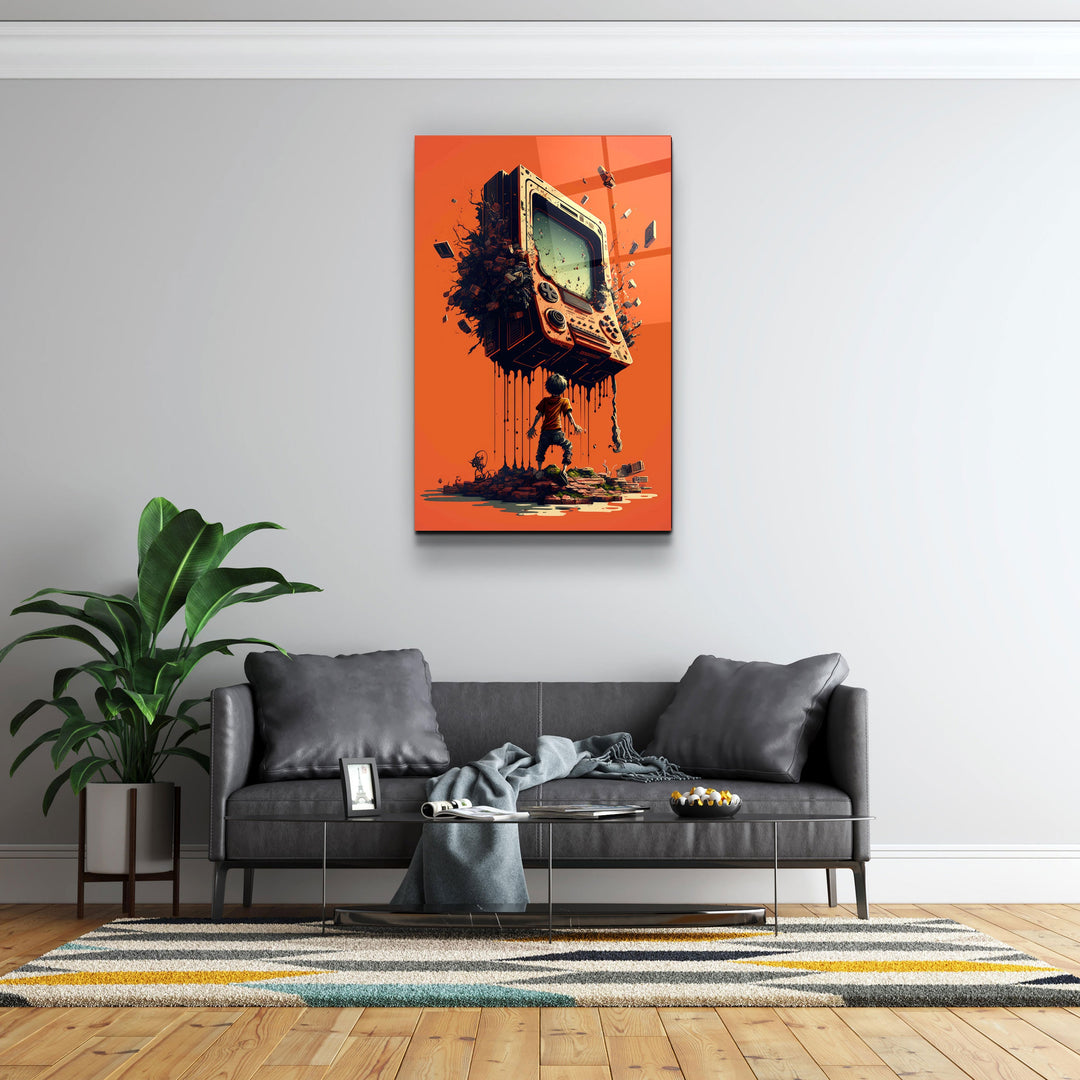 ・"Gamer Boy Adventure"・Secret World Collection Glass Wall Art