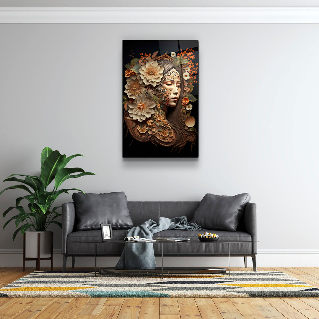 ・"Queen of Nature"・Secret World Collection Glass Wall Art