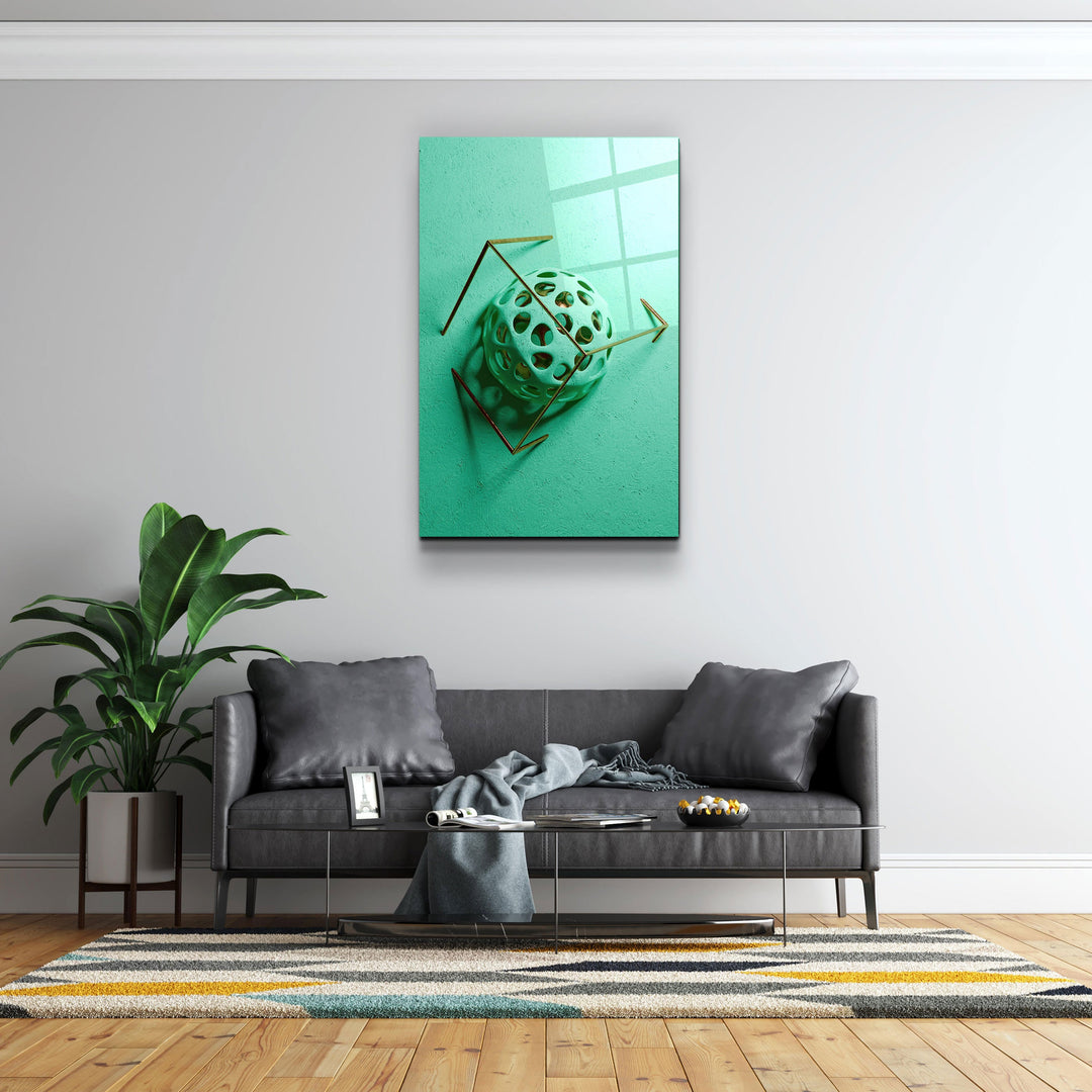 Moon in Cage 2 | Designers Collection Glass Wall Art