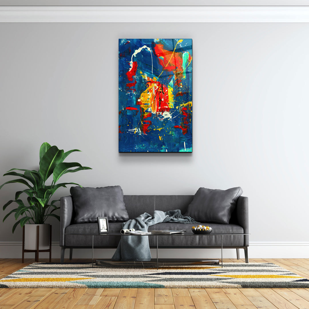 ・"Oil Painting - Abstract"・Designer's Collection Glass Wall Art