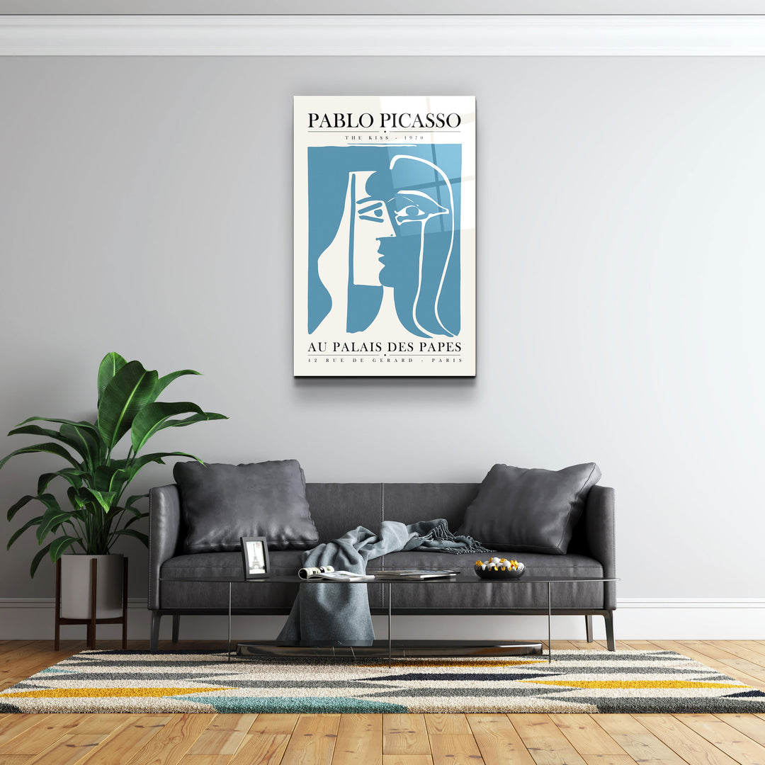 ・"Pablo Picasso - The Kiss - 1970 "・Gallery Print Collection Glass Wall Art