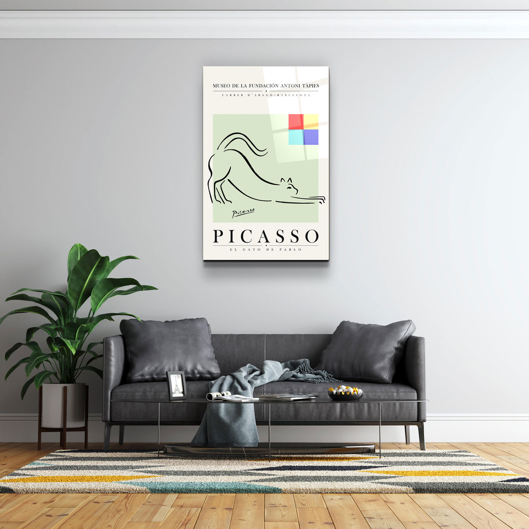 ・"Pablo Picasso - El Gato De Pablo"・Gallery Print Collection Glass Wall Art