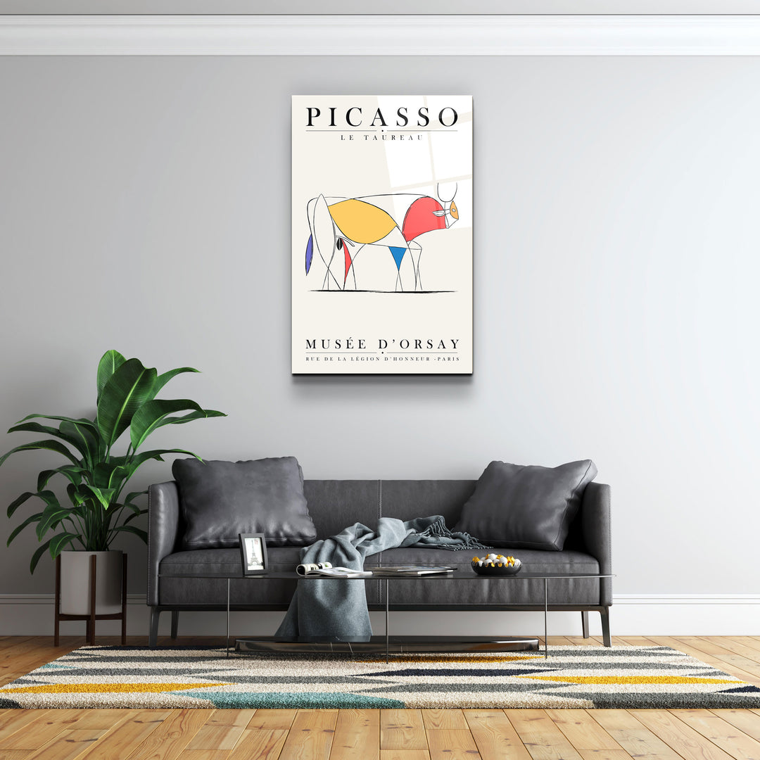 ・"Pablo Picasso - Le Taureau"・Gallery Print Collection Glass Wall Art