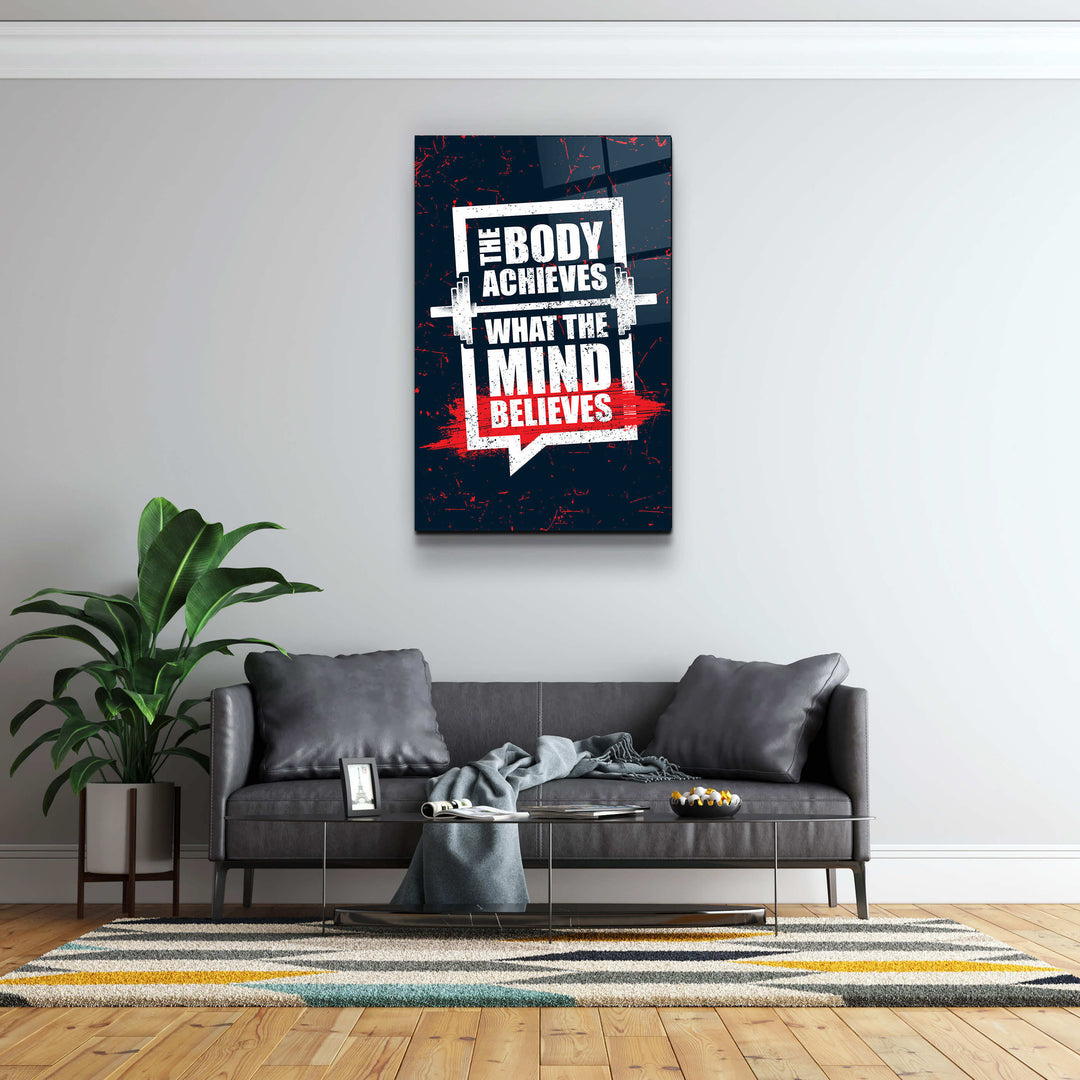 ・"Body and Mind"・Motivational Glass Wall Art