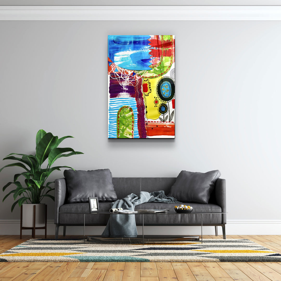 ・"Abstract Oil Painting"・Glass Wall Art