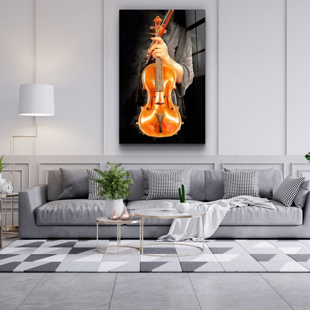 ・"Violin"・Glass Wall Art | Artdesigna Glass Printing Wall Arts.