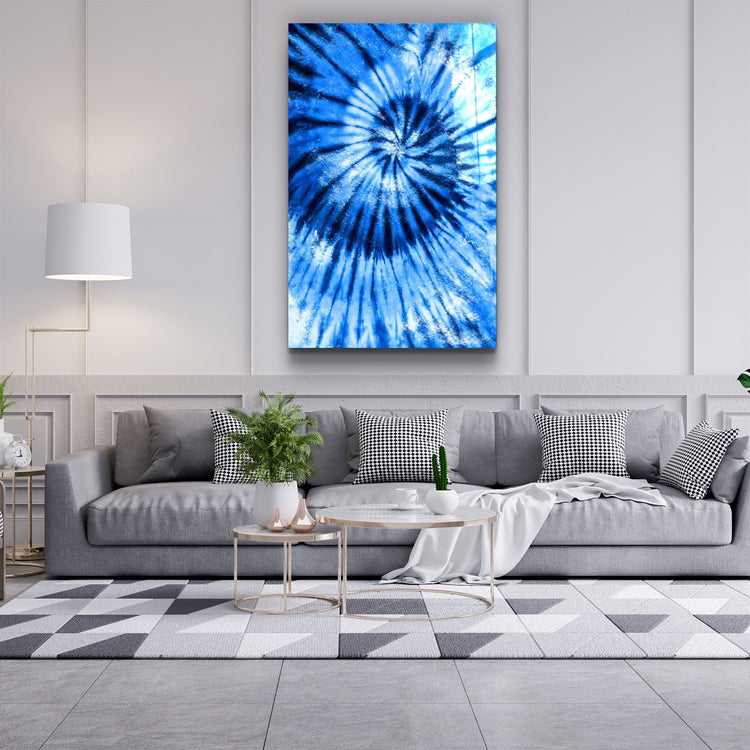 ・"Blue Feather"・Glass Wall Art | Artdesigna Glass Printing Wall Arts.