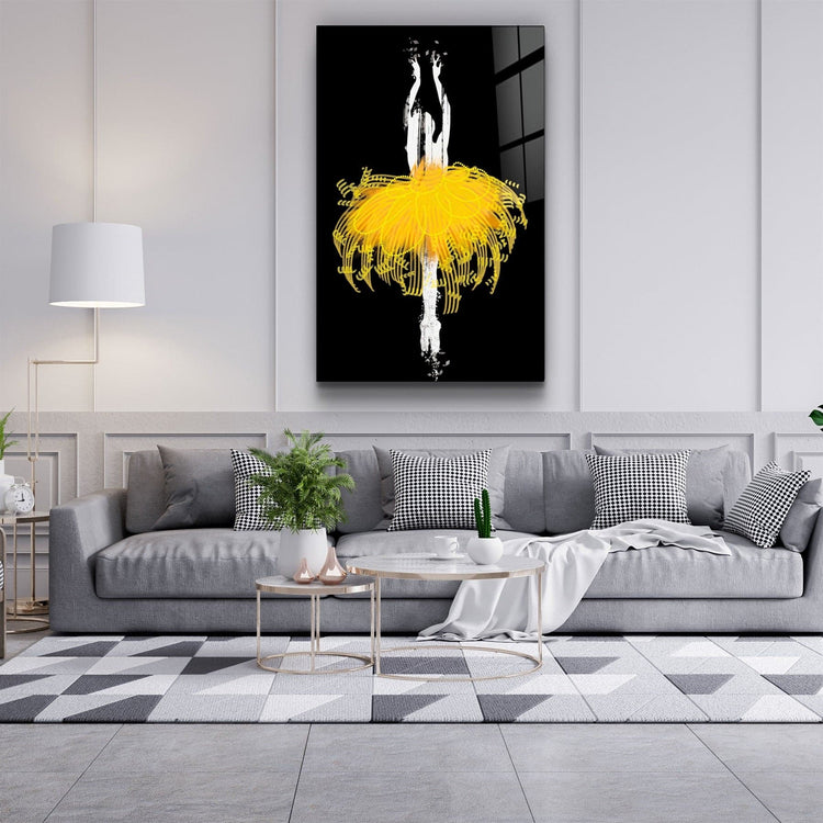 ・"Abstract Ballerina"・Glass Wall Art | Artdesigna Glass Printing Wall Arts.