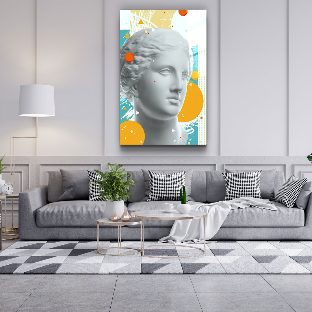 ・"Abstract Venus Statue"・Glass Wall Art | Artdesigna Glass Printing Wall Arts.