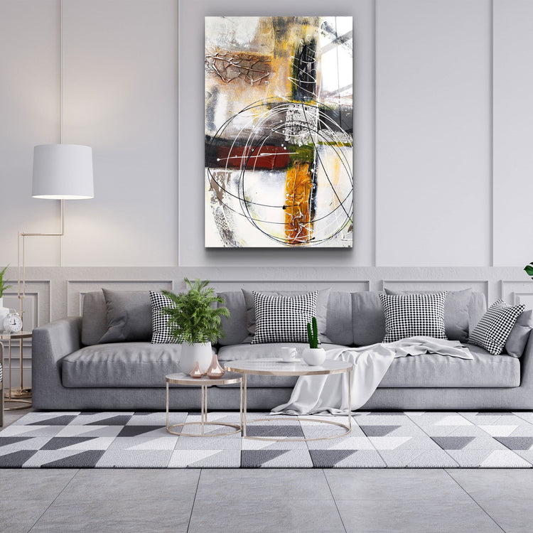 ・"Abstract Oil Painting V2"・Glass Wall Art | Artdesigna Glass Printing Wall Arts.