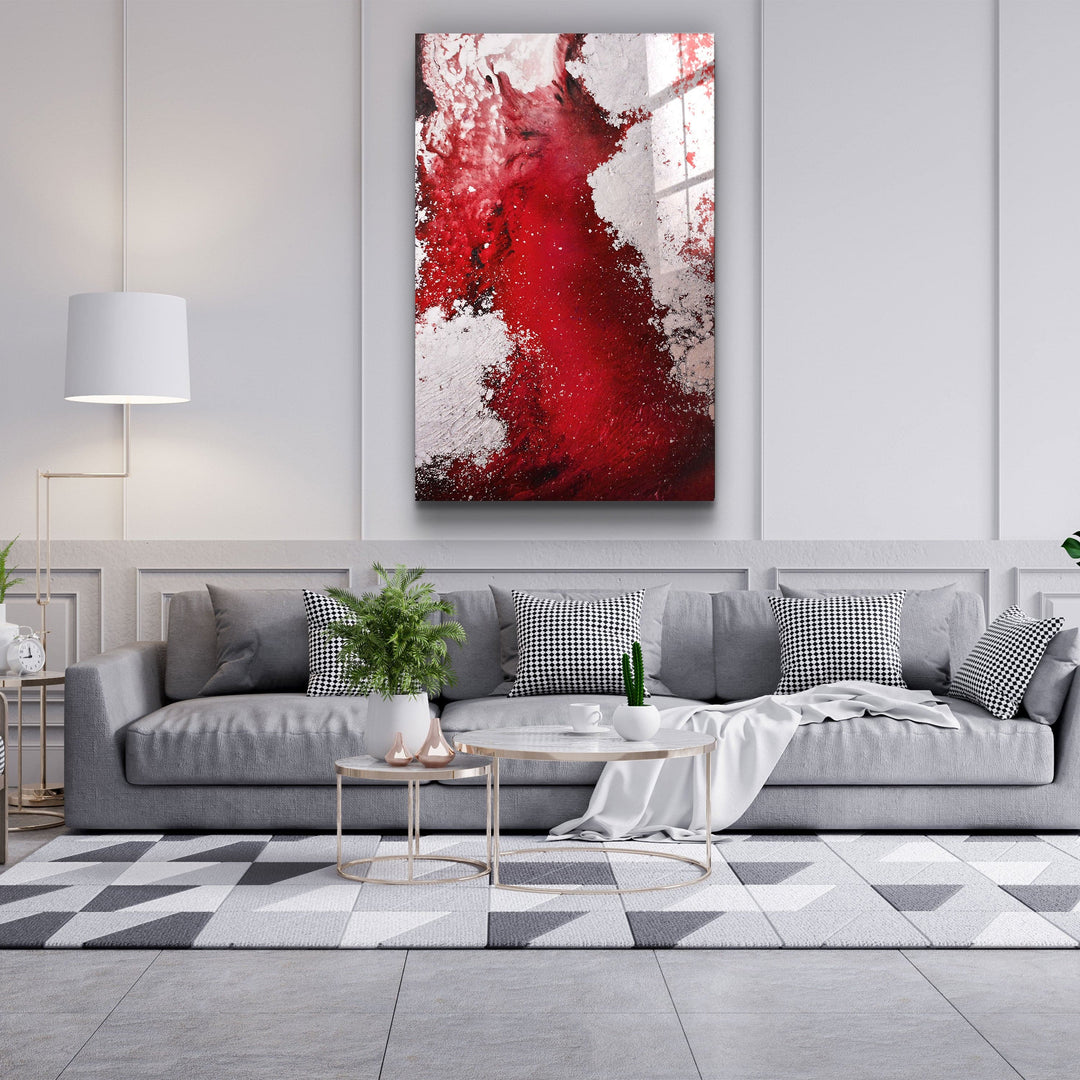 ・"Bird's Eye In Red V3"・Glass Wall Art | Artdesigna Glass Printing Wall Arts.