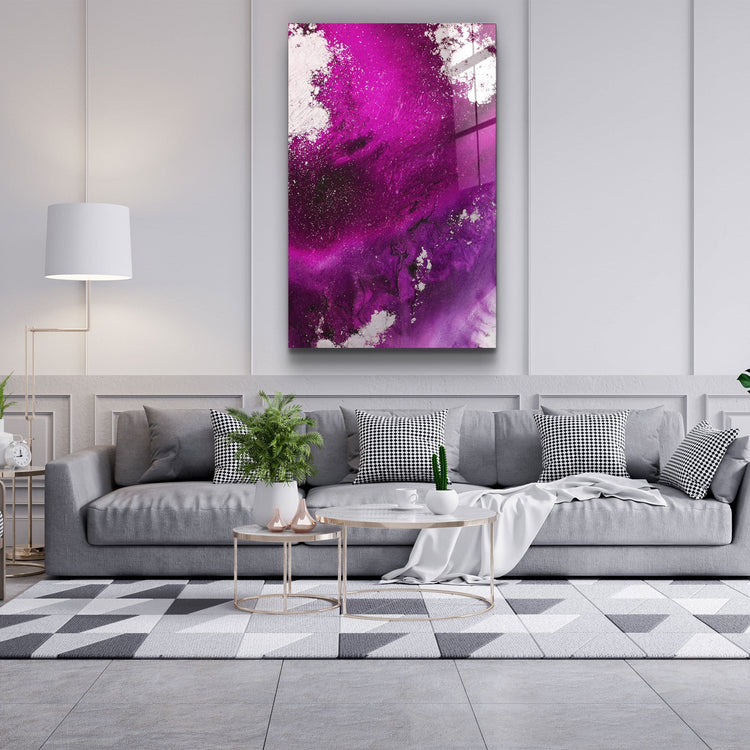 ・"Bird's Eye In Purple V3"・Glass Wall Art | Artdesigna Glass Printing Wall Arts.