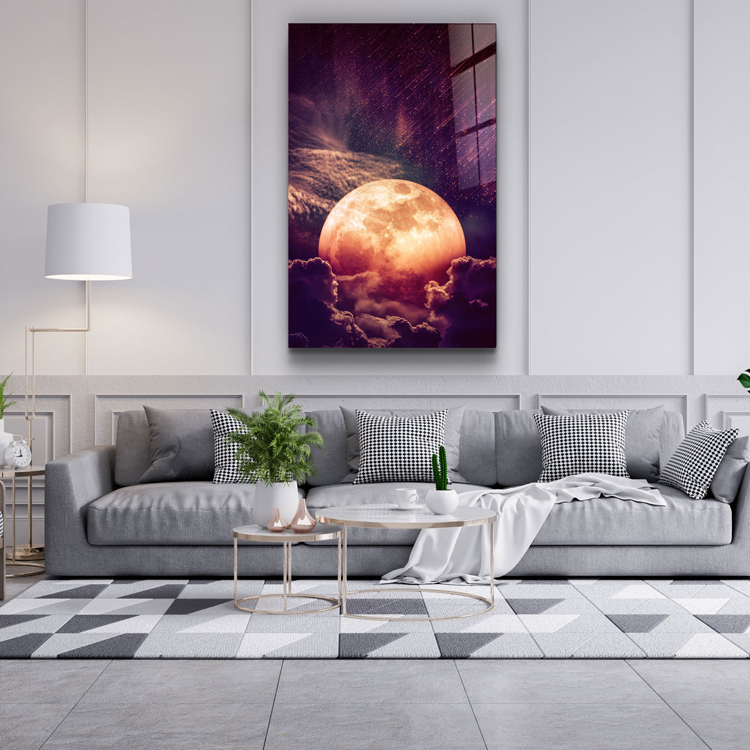 ・"Meteor Shower"・Glass Wall Art | Artdesigna Glass Printing Wall Arts.