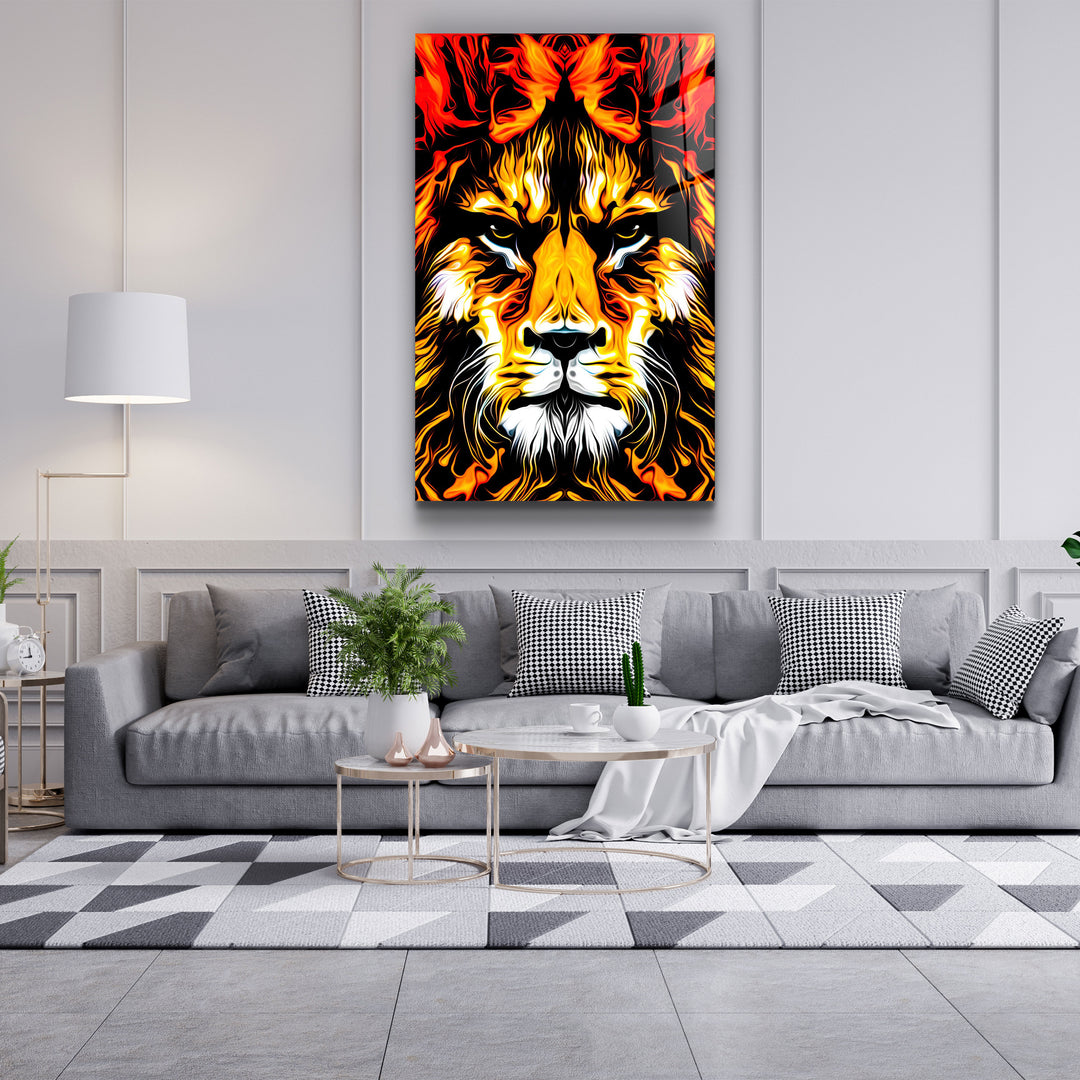 ・"The Big Cat"・Glass Wall Art | Artdesigna Glass Printing Wall Arts.