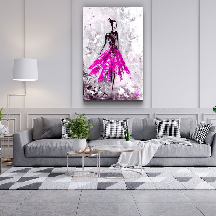 ・"Ballerina (Pink)"・Glass Wall Art | Artdesigna Glass Printing Wall Arts.