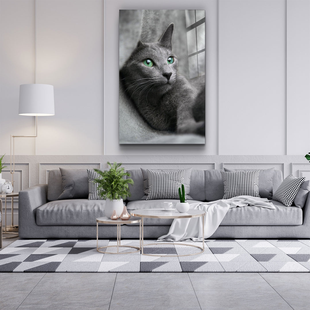 ・"Cat 2"・Glass Wall Art | Artdesigna Glass Printing Wall Arts.