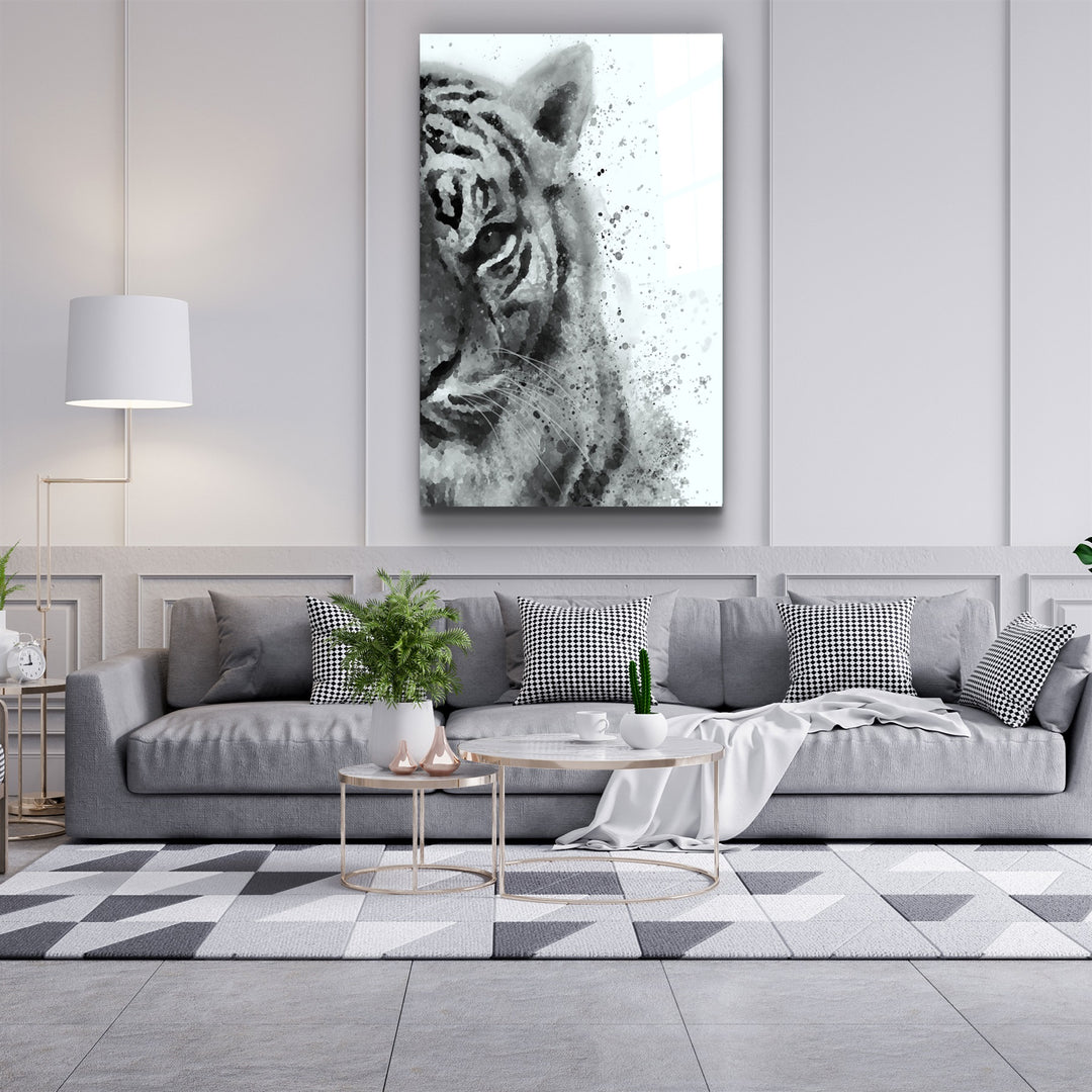 ・"Tiger 6"・Glass Wall Art | Artdesigna Glass Printing Wall Arts.