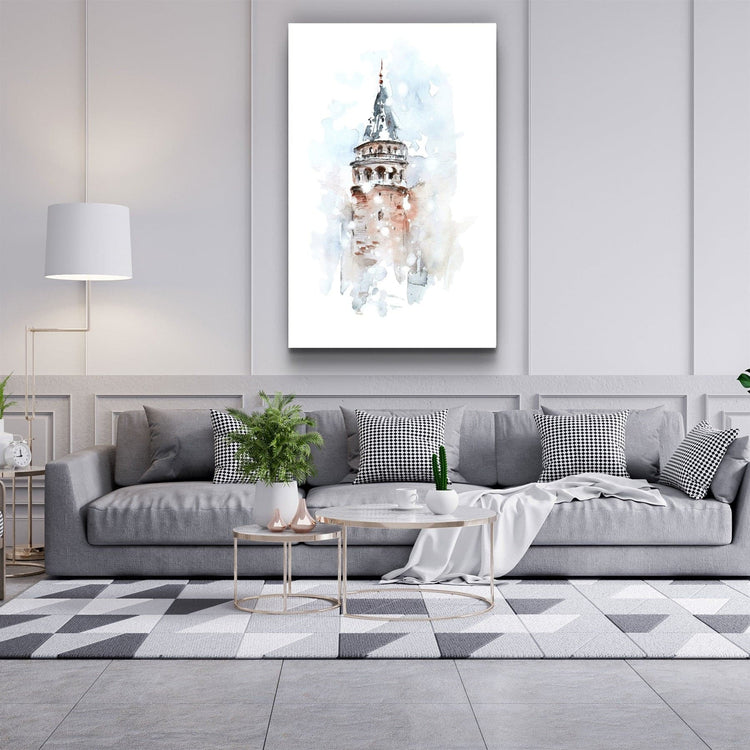 ・"Abstract Historical Building"・Glass Wall Art | Artdesigna Glass Printing Wall Arts.