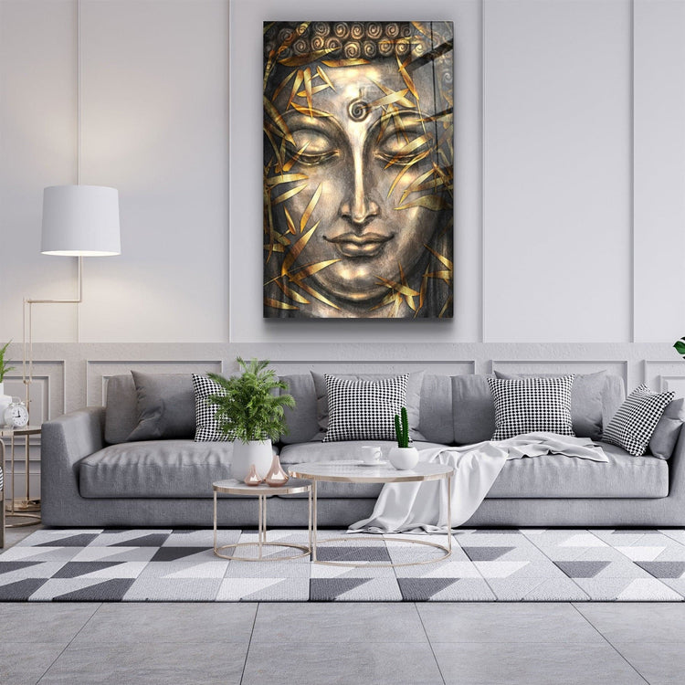 ・"Lord Buddha"・Glass Wall Art | Artdesigna Glass Printing Wall Arts.