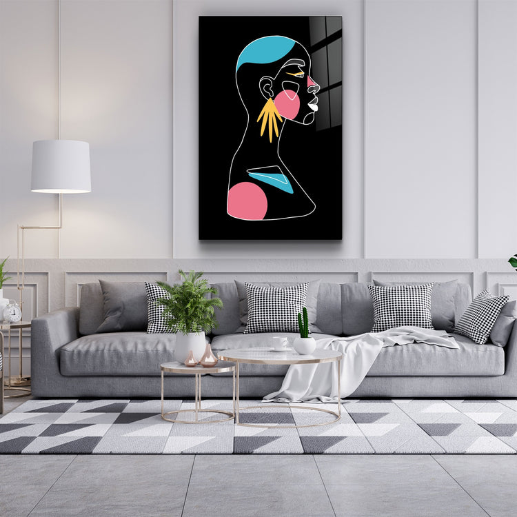 ・"Modern Line Abstract V4"・Glass Wall Art | Artdesigna Glass Printing Wall Arts.