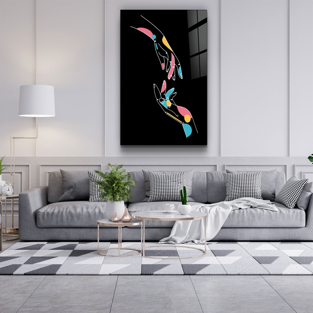 ・"Modern Line Abstract V5"・Glass Wall Art | Artdesigna Glass Printing Wall Arts.