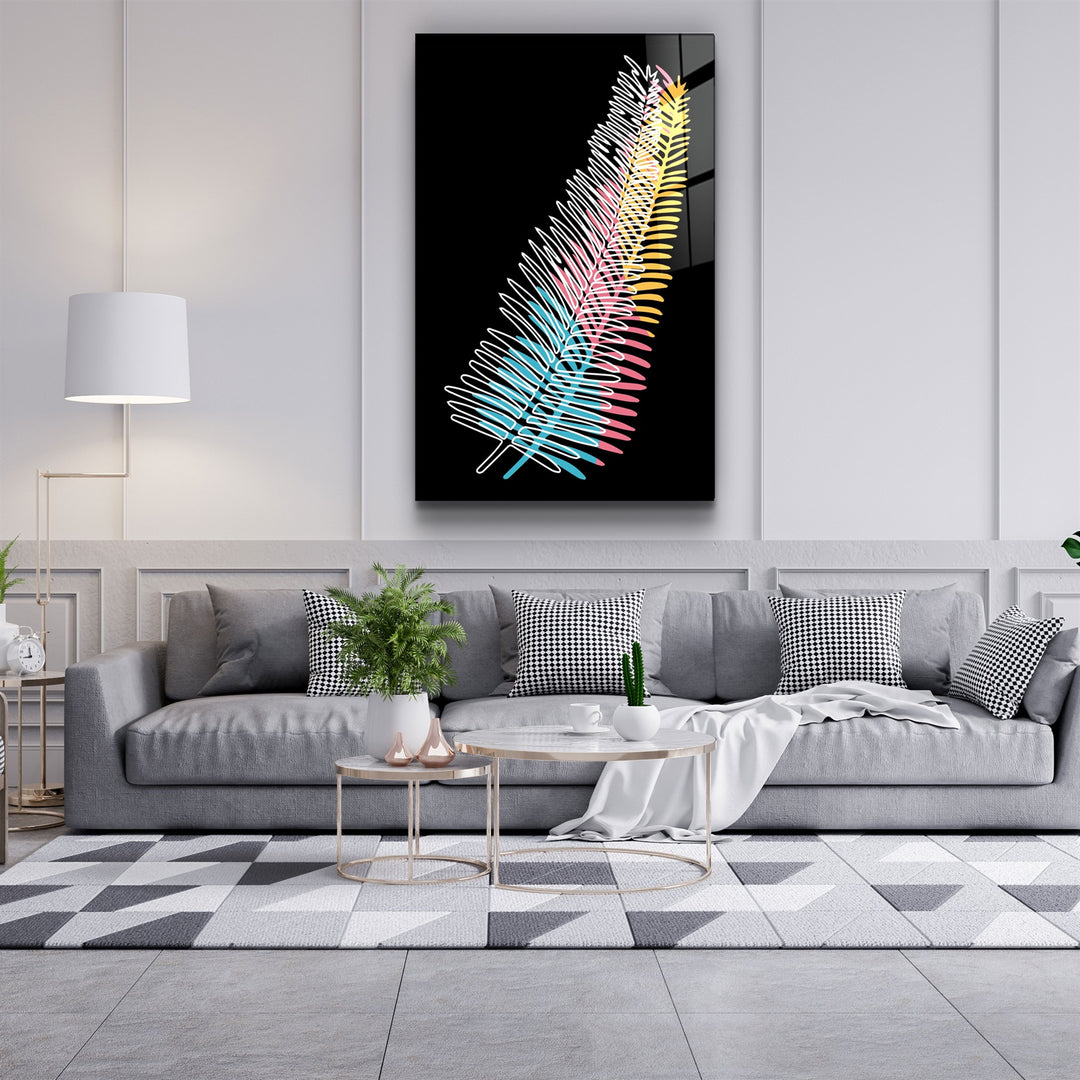 ・"Modern Line Abstract V14"・Glass Wall Art | Artdesigna Glass Printing Wall Arts.