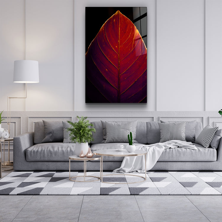 ・"Leaf v2"・Glass Wall Art | Artdesigna Glass Printing Wall Arts.