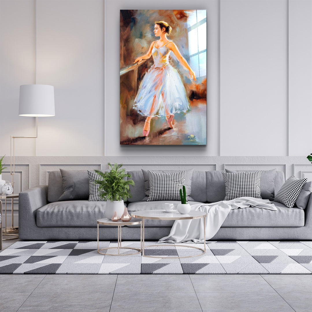 ・"Abstract Ballerina"・Glass Wall Art | Artdesigna Glass Printing Wall Arts.