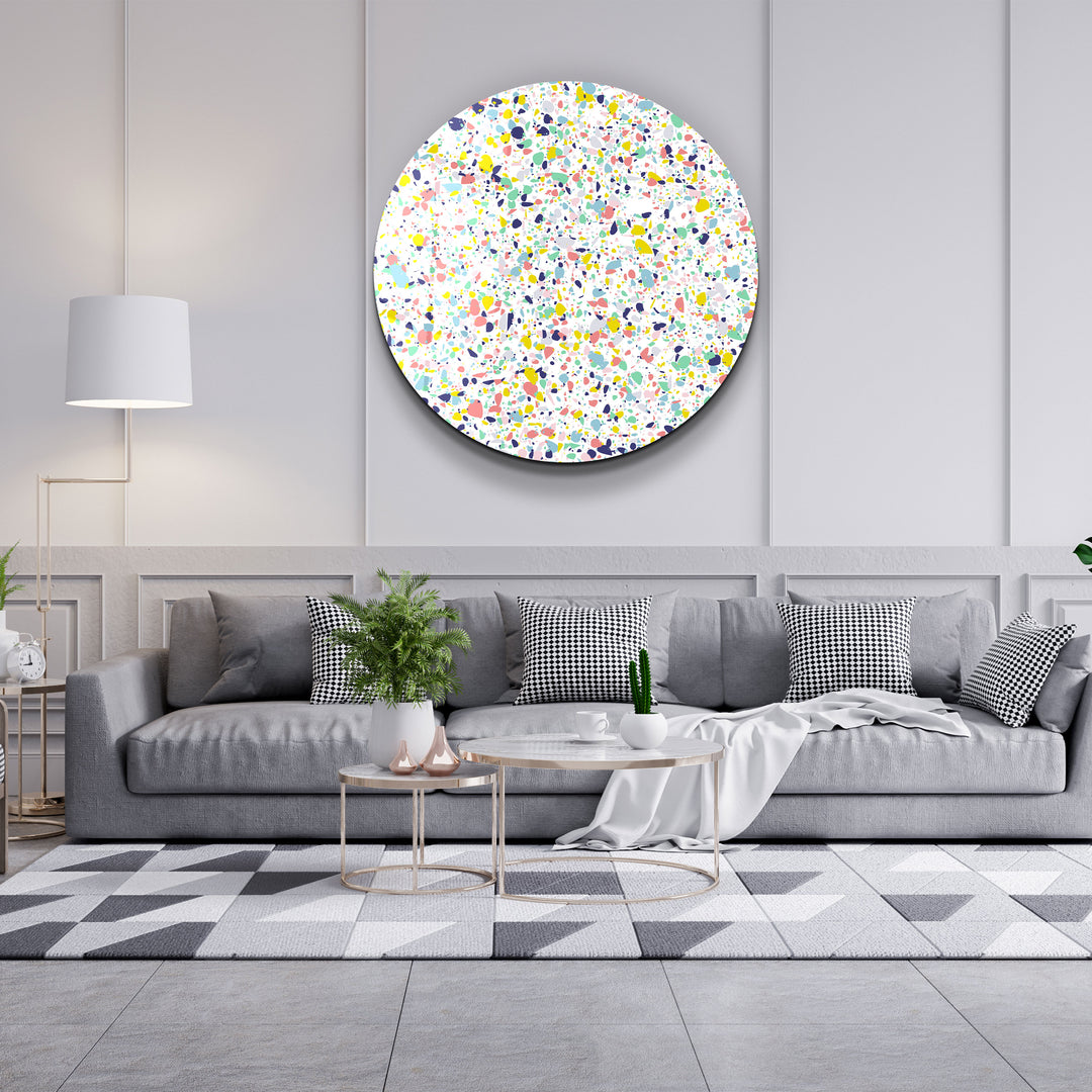 ・"Pastel Terrazzo"・Rounded Glass Wall Art