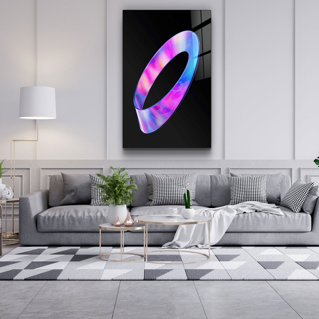 ・"Ring of Rainbow"・Designer's Collection Glass Wall Art