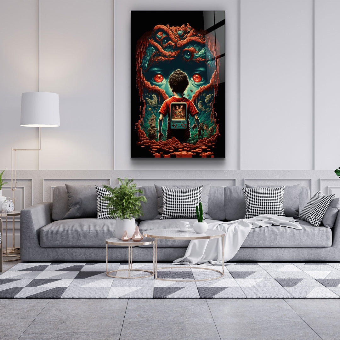 ・"Trapped in the Gaming World"・Secret World Collection Glass Wall Art