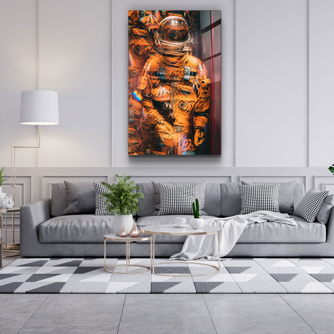 ・"Blurry Astronaut"・Designer's Collection Glass Wall Art