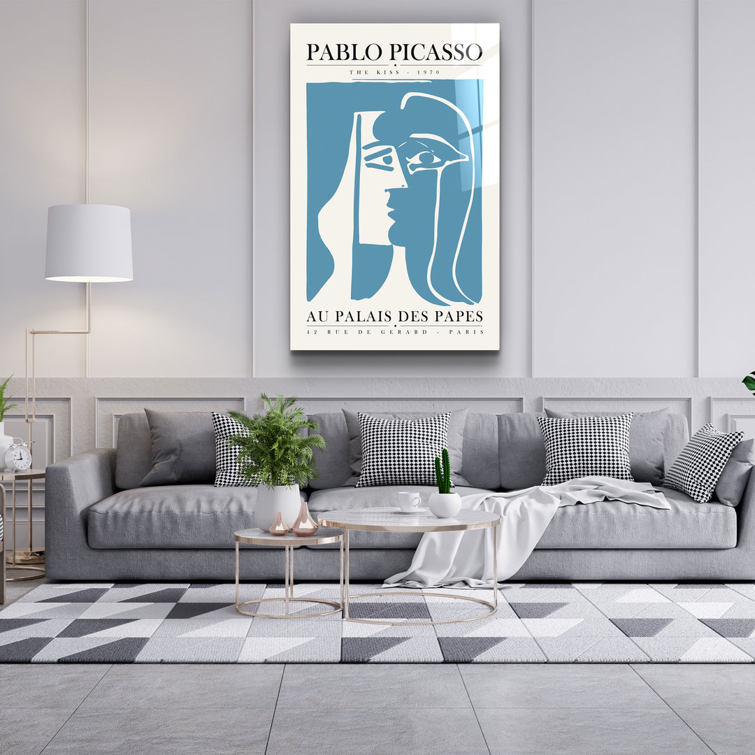 ・"Pablo Picasso - The Kiss - 1970 "・Gallery Print Collection Glass Wall Art