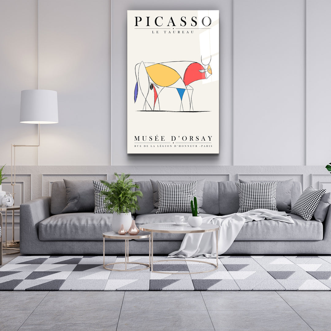 ・"Pablo Picasso - Le Taureau"・Gallery Print Collection Glass Wall Art