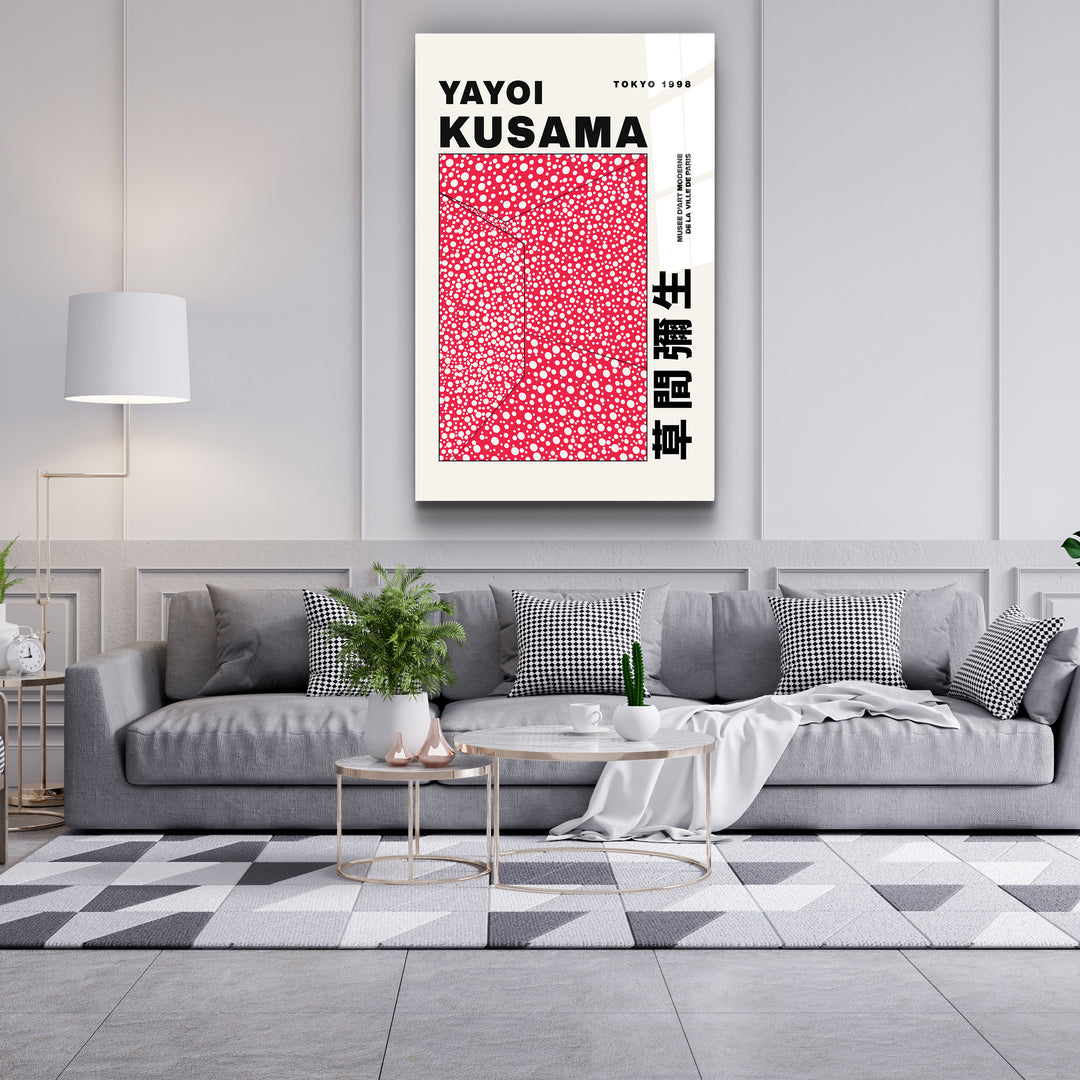 ・"Yayoi Kusama - Tokyo - 1998"・Gallery Print Collection Glass Wall Art