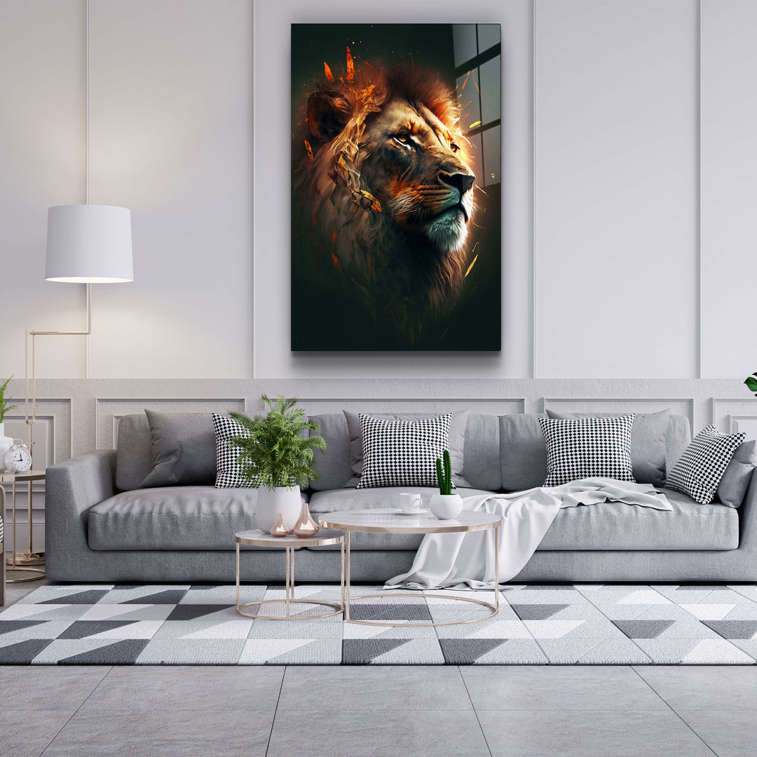 ・"Fire Lord"・Secret World Collection Glass Wall Art