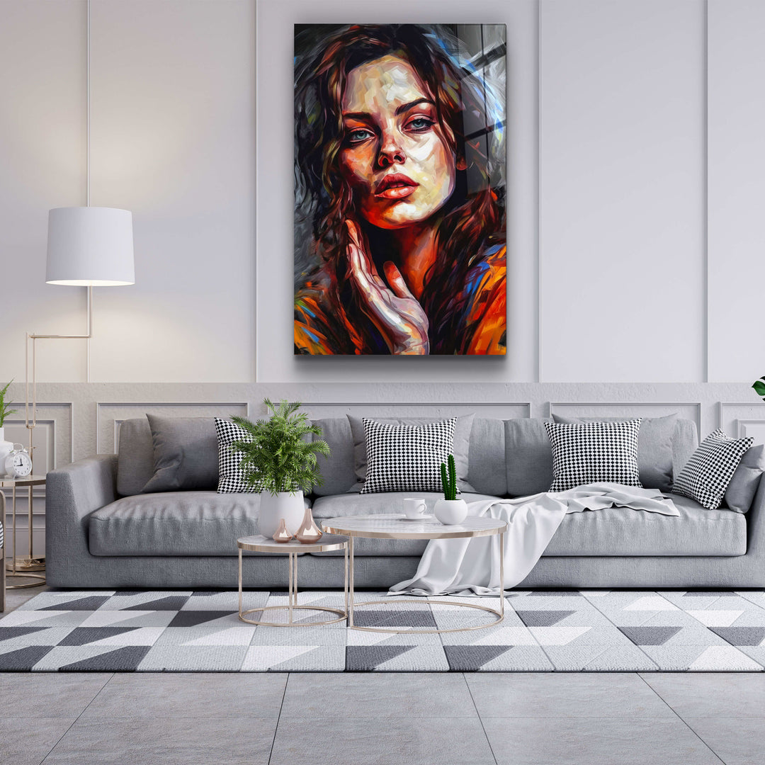 ・"Beauty Oil Painting V2"・Designers Collection Glass Wall Art